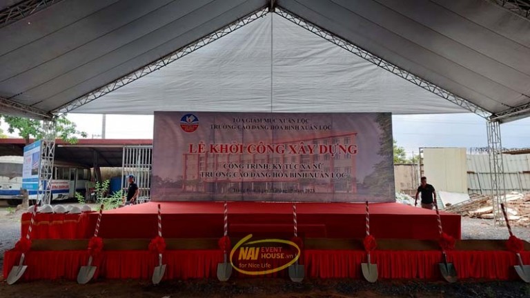 LỄ KHỞI CÔNG XÂY DỰNG – KÝ TÚC XÃ TRƯỜNG CAO ĐẲNG HÒA BÌNH XUÂN LỘC
